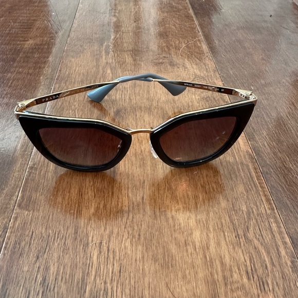 PRADA black and gold sunglasses SRP 53s - Picture 6 of 16